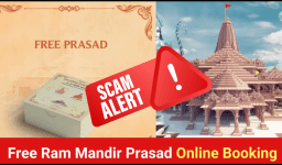 Ram Mandir Prasad booking online : Scam Alert
