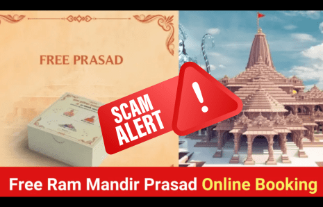 Ram Mandir Prasad booking online : Scam Alert